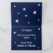 Zelfgemaakte Spaceman Ruimtevaarder Kosmische Vade Kaart (Binnen)