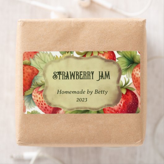 Zelfgemaakte Stawberry Jam Labels Set (Insitu)