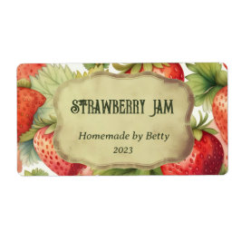 Zelfgemaakte Stawberry Jam Labels Set