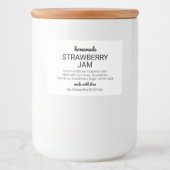 Zelfgemaakte Strawberry Jam Custom Keuken Pantry Voedselcontainer Etiket (Voorkant)