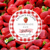 Zelfgemaakte Strawberry Jam Label | Aangepaste kle