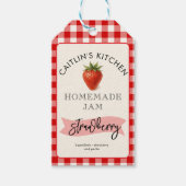 Zelfgemaakte Strawberry Jam Label | Aangepaste kle Cadeaulabel (Voorkant)