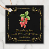  Zelfgemaakte Strawberry Jam Square Hang Label (Voorkant)