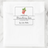 Zelfgemaakte Strawberry Jam Square Label (Tas)
