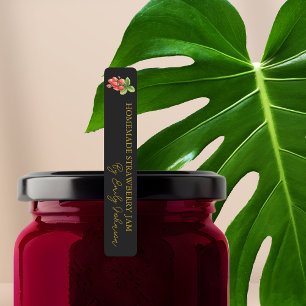 Zelfgemaakte Strawberry Jam Thin Label