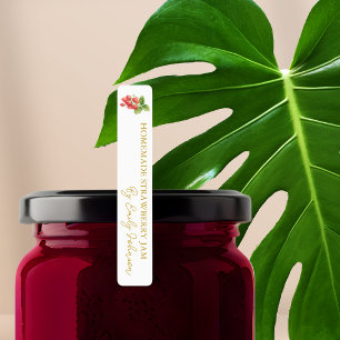 Zelfgemaakte Strawberry Jam Thin Label
