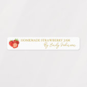 Zelfgemaakte Strawberry Jam Thin Label (Design 1)