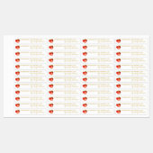 Zelfgemaakte Strawberry Jam Thin Label (Vel)