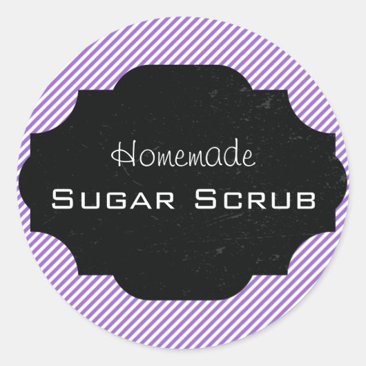 Zelfgemaakte suiker scrub label (Voorkant)