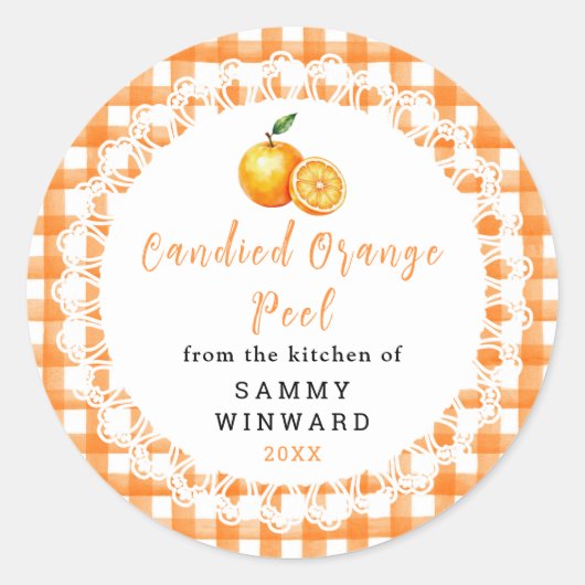 Zelfgemaakte Sukade Label (Voorkant)