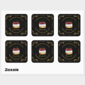 zelfgemaakte Sweet Cake Square Label (Vel)