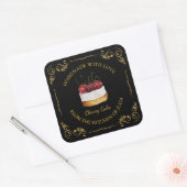 zelfgemaakte Sweet Cake Square Label (Envelop)