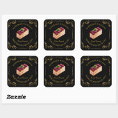 zelfgemaakte Sweet Cake Square Label (Vel)
