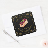 zelfgemaakte Sweet Cake Square Label (Envelop)
