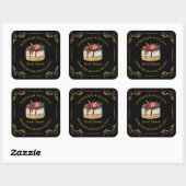  zelfgemaakte Sweet Cake Square Label (Vel)