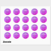 Zelfgemaakte taart Business Baking Pink Ronde Sticker (Vel)