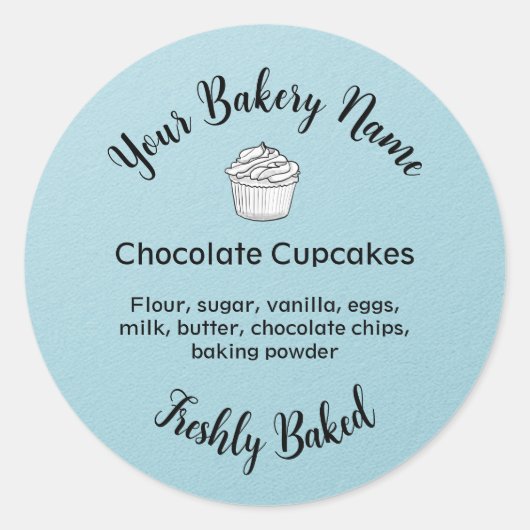 Zelfgemaakte taart Business Logo Baking Label Blau (Voorkant)