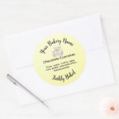 Zelfgemaakte taart Business Logo Baking Label Geel (Envelop)