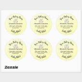 Zelfgemaakte taart Business Logo Baking Label Geel (Vel)