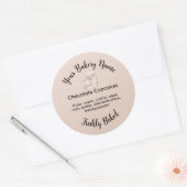 Zelfgemaakte taart Business Logo Baking Label Peac (Envelop)