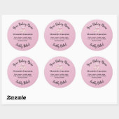Zelfgemaakte taart Business Logo Baking Label Roze (Vel)