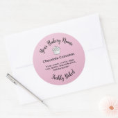 Zelfgemaakte taart Business Logo Baking Label Roze (Envelop)