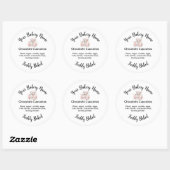 Zelfgemaakte taart Business Logo Baking Label Wit (Vel)