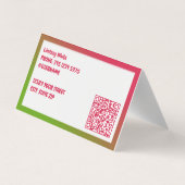 Zelfgemaakte taart QR gevouwen Visitekaartje (Achterkant)