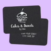 Zelfgemaakte taart visitekaartje