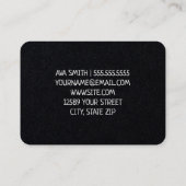 Zelfgemaakte taart visitekaartje (Achterkant)