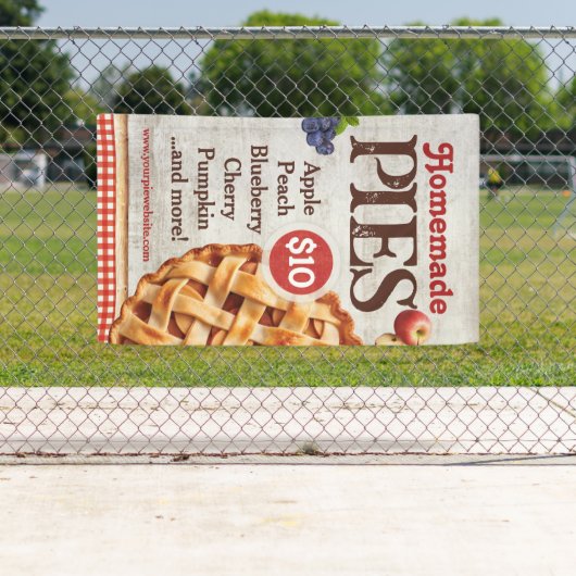 Zelfgemaakte taarten bakkerij op boerenmarkten spandoek (Insitu)