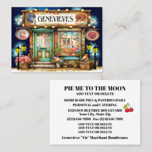 Zelfgemaakte taarten, gebak, bakkerij Visitekaartj Visitekaartje