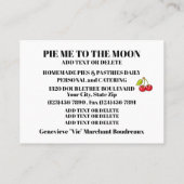 Zelfgemaakte taarten, gebak, bakkerij visitekaartje (Achterkant)