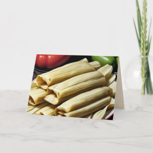 Zelfgemaakte tamales feestdagen kaart
