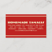 Zelfgemaakte tamales klantenkaartje (Achterkant)