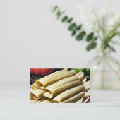 Zelfgemaakte tamales klantenkaartje (Staand voorkant)