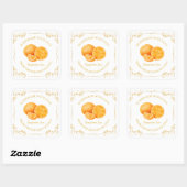 Zelfgemaakte Tangerine Jam Square Label (Vel)