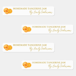 Zelfgemaakte Tangerine Jam Thin Label