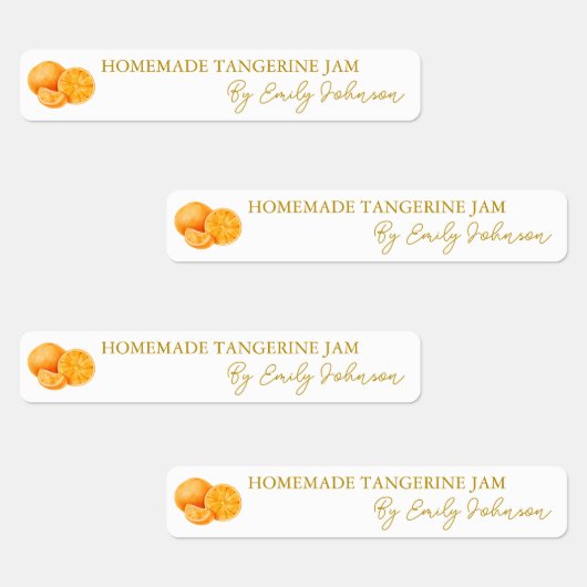 Zelfgemaakte Tangerine Jam Thin Label (Groep)