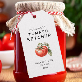 Zelfgemaakte tomaat Ketchup cadeau label Cadeaulabel