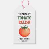 Zelfgemaakte tomaat Relish met rode tomaat ontwerp Cadeaulabel (Voorkant)