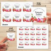 Zelfgemaakte tomaat salsa inblikken vierkante sticker