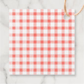 Zelfgemaakte Tomatechutney met geruit patroon Bedankjes Labels (Achterkant)