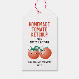 Zelfgemaakte Tomatenketchup Cadeaubijsluiter met a Cadeaulabel