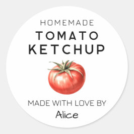 Zelfgemaakte tomatenketchup label