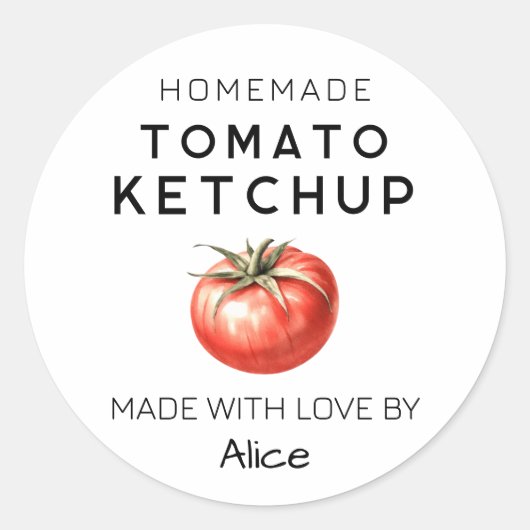 Zelfgemaakte tomatenketchup label (Voorkant)