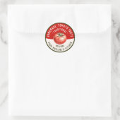 Zelfgemaakte tomatenpuree met twee kleuren ronde sticker (Tas)