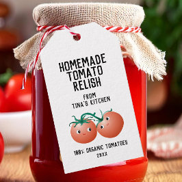 Zelfgemaakte Tomatenrelish Favor Tag met aangepast Cadeaulabel