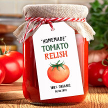 Zelfgemaakte tomatenrelish met rode tomatenontwerp