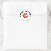 Zelfgemaakte tomatensalsa inmaaklabel ronde sticker (Tas)